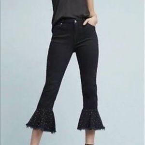 Anthropologie Pilcro Studded Black Flare Jeans